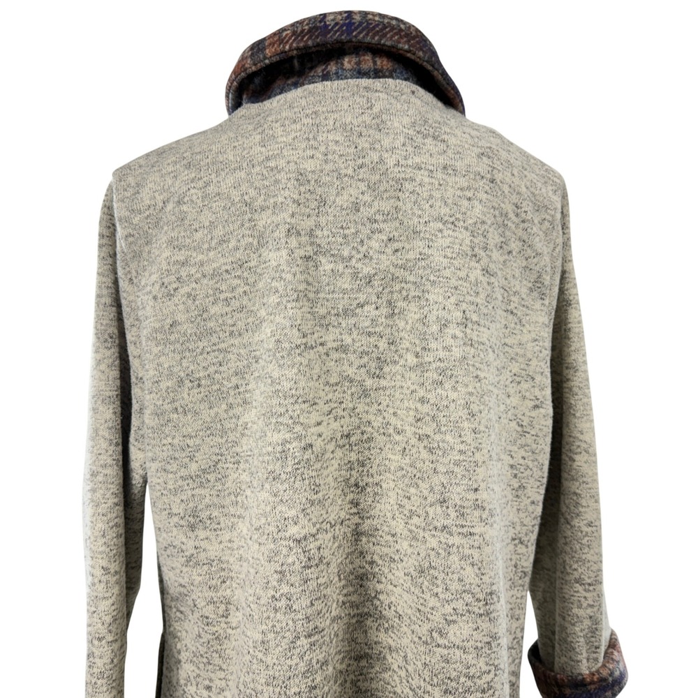 Damee Inc Heathered Knit Swing Coat Size 2X Wired Collared Button Front Size - Picture 4 of 9
